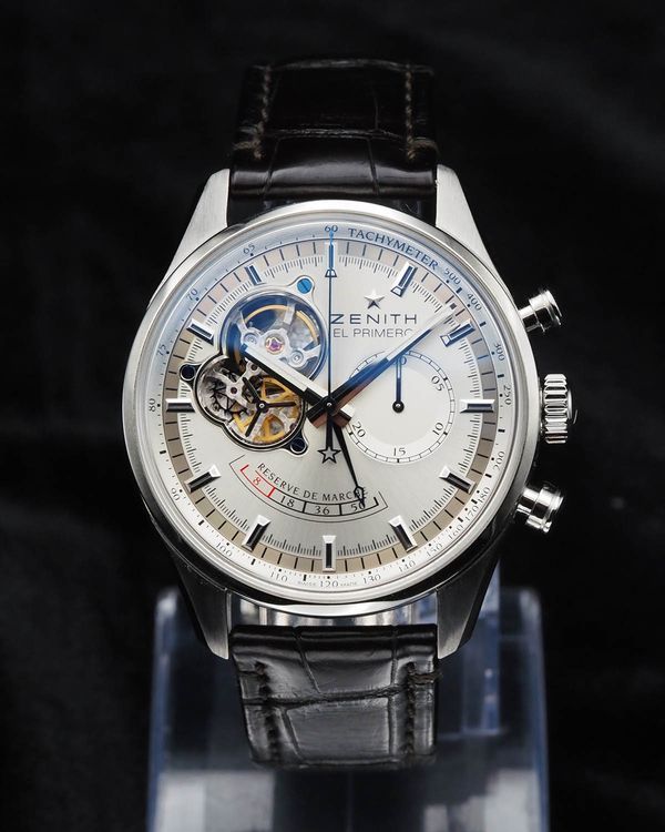2016 Zenith El Primero Chronomaster Power Reserve 42MM Silver Dial Leather Strap (03.2080.4021/01.C494)
