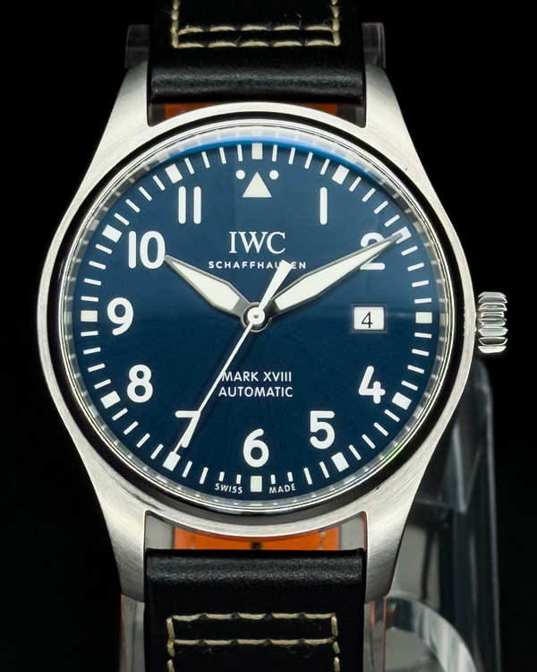 2020 IWC Schaffhausen Pilot Mark XVIII "Le Petit Prince" 40MM Blue Dial Leather Strap (IW327010)