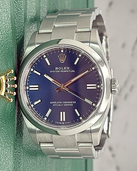 No Reserve - 2025 Rolex Oyster Perpetual 36MM Blue Dial Oyster Bracelet (126000)