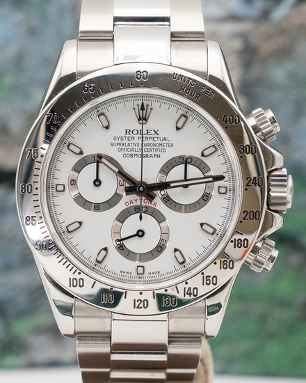 Rolex Cosmograph Daytona 40MM White Dial Steel Bracelet (116520)