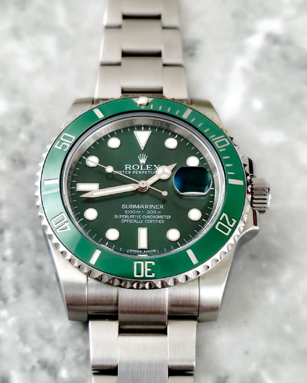 2015 Rolex Submariner Date "Hulk" 40MM Green Dial Oyster Bracelet (116610LV)