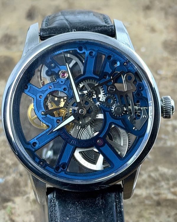 Maurice Lacroix Masterpiece 43MM Skeleton Dial Leather Strap (MP7228-SS001-004-1)
