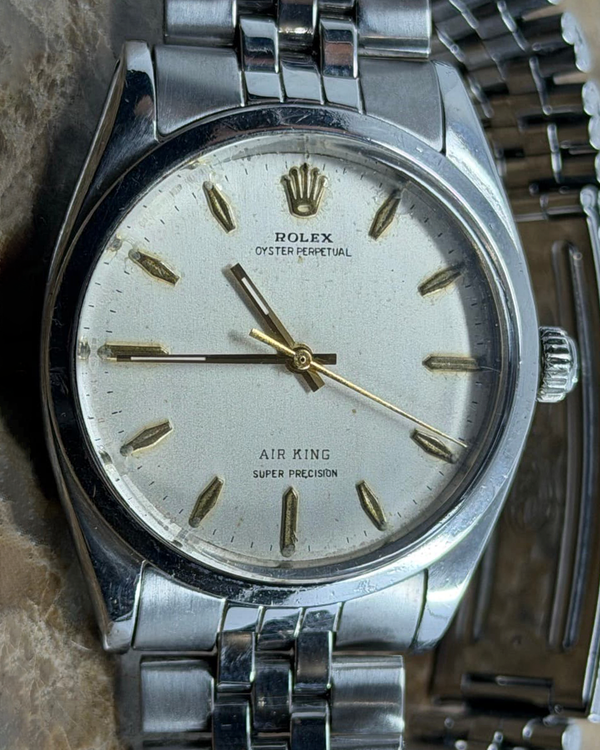 1958 Rolex Air-King Super Precision 36MM Silver Dial Jubilee Bracelet (5504)