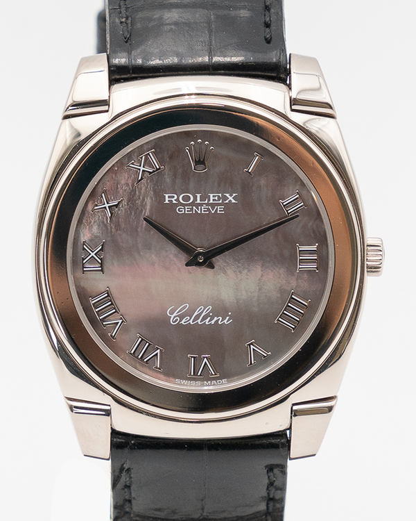Rolex Cellini Cestello 36MM Mother Of Pearl Dial Leather Strap (5330)