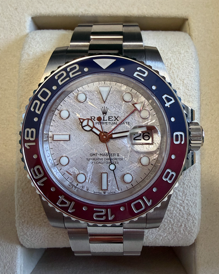 2025 Rolex GMT-Master II "Pepsi" 40MM Meteorite Dial White Gold Oyster Bracelet (126719BLRO)