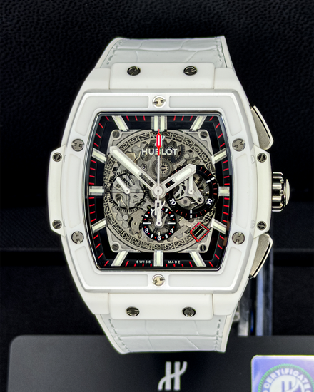 Hublot Spirit of Big Bang 45MM Skeleton Dial Leather Strap (601.HX.0173.LR)