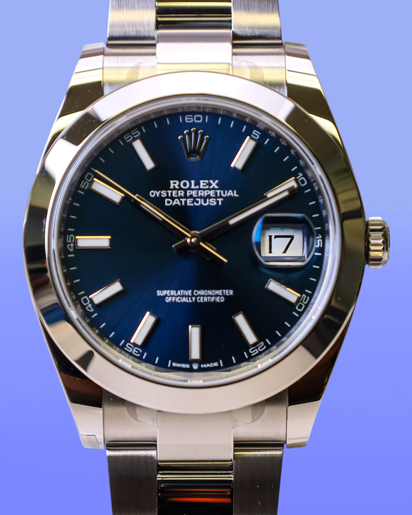 2026 Rolex Datejust 41MM Blue Dial Oyster Bracelet (126300)