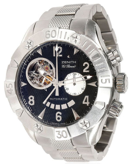 2010 Zenith Defy Classic Open El Primero 46MM Black Dial Steel Bracelet (03.0526.4021)