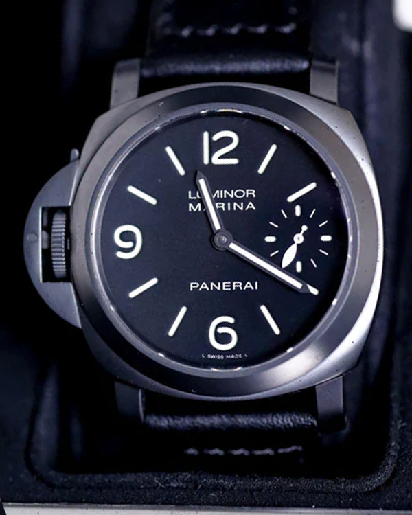 Panerai Luminor Marina Left  L.E. 44MM Black Dial Leather Strap (PAM00026)