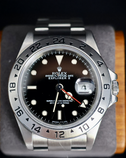 1990 Rolex Explorer II 40MM Black Dial Oyster Bracelet (16570)