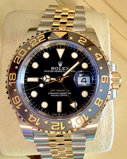 2026 Rolex GMT-Master II "Bumblebee" 40MM Black Dial Two-Tone Jubilee Bracelet (126713GRNR)