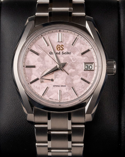 2026 Grand Seiko Heritage "Shunbun" 40MM Pink Dial Titanium Bracelet (SBGA413G)