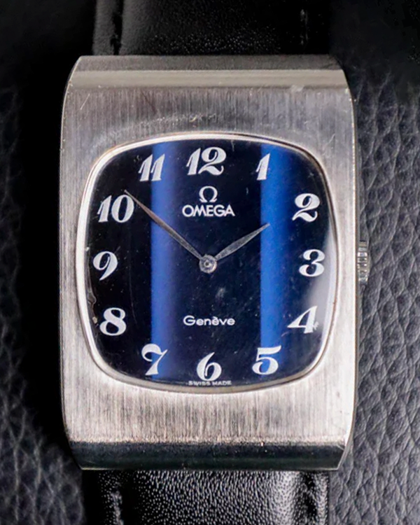 Omega Geneve Vintage "Ultra Thin" 32.6MM Blue Dial Leather Strap (111.017)