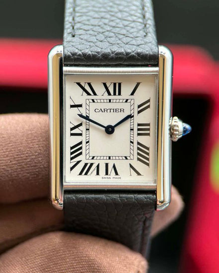 2023 Cartier Tank 25MM Quartz Silver Dial Leather Strap (WSTA0041)