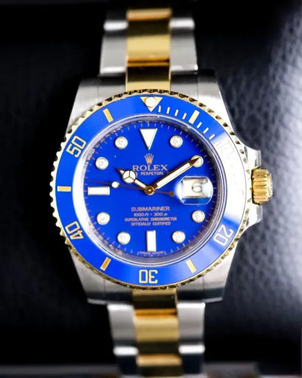 Rolex Submariner Date "Bluesy" 40MM Blue "Serti" Dial Two-Tone Oyster Bracelet (116613LB)