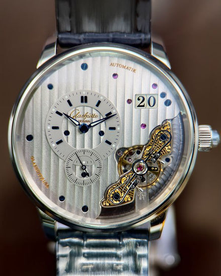 2024 Glashütte Original PanoMaticInverse 42MM Silver Dial Leather Strap (1-91-02-02-02-26)