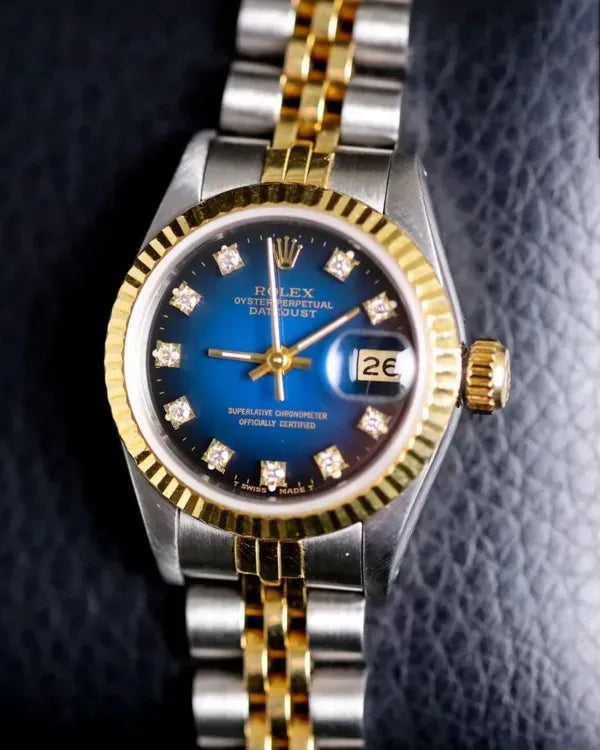 1988 Rolex Datejust 31MM Blue "Vignette" Dial Two-Tone Jubilee Bracelet (68273)