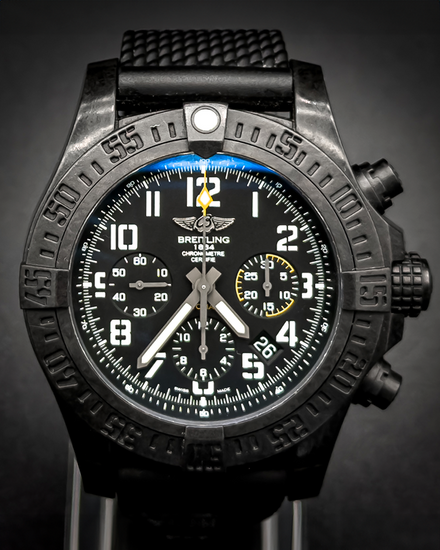 2017 Breitling Avenger Hurricane Chronograph 45MM Black Dial Aftermarket Rubber Strap (XB0180E4/BF31)
