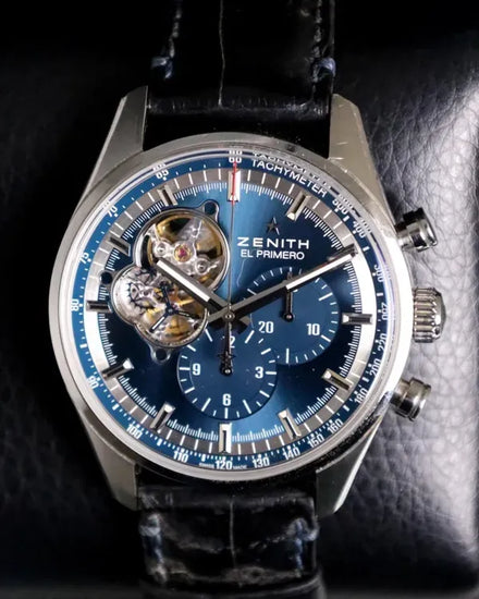 Zenith Chronomaster El Primero 42MM Blue Dial Leather Strap  (03.20416.4061/51.C700)