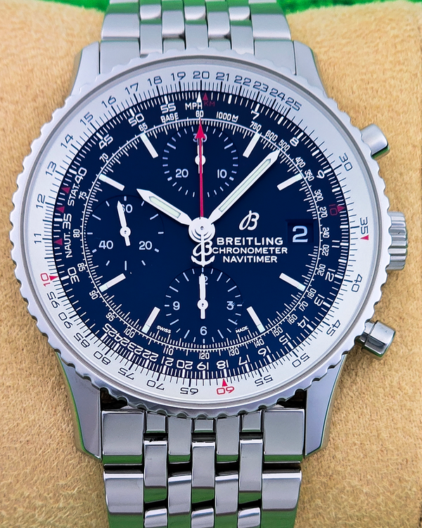 No Reserve - 2021 Breitling Navitimer Chronograph 41MM Black Dial Steel Bracelet (A13324121B1A1)