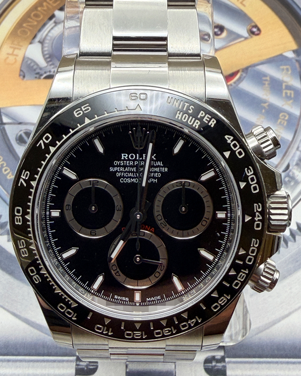 2024 Rolex Cosmograph Daytona 40MM Black Dial Oyster Bracelet (126500LN)