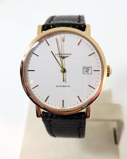2019 Longines Elegant 37MM White Dial Aftermarket Leather Strap (L4.787.8.12.4)