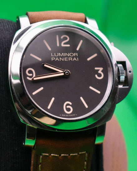 2012 Panerai Luminor Base "Boutique Edition" L.E. 44MM Black Dial Leather Strap (PAM00390)