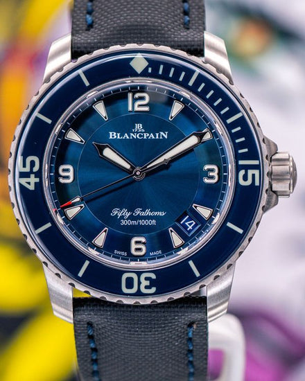 2021 Blancpain Fifty Fathoms 45MM Blue Dial Textile Strap (5015-12B40-O52A)