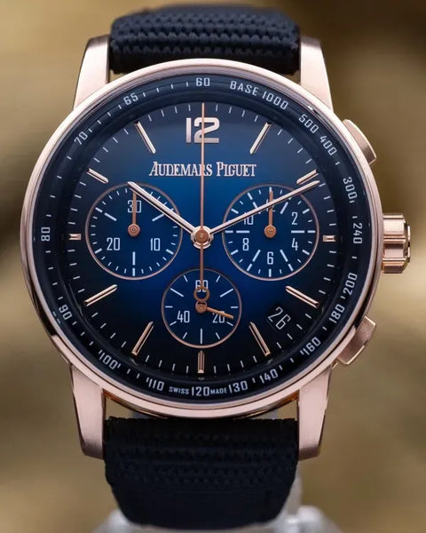 2022 Audemars Piguet Code 11.59 Chronograph 41MM Blue Dial Rubber