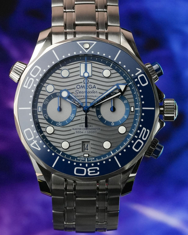 2021 Omega Seamaster Diver 300M 44MM Grey Dial Steel Bracelet (210.30.44.51.06.001)
