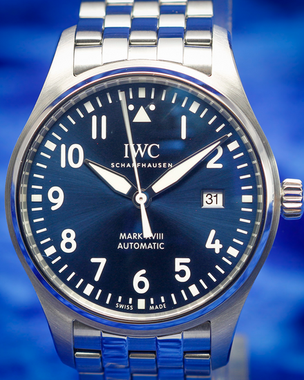 No Reserve - 2021 IWC Schaffhausen Pilot Mark XVIII "Le Petit Prince" 40MM Blue Dial Steel Bracelet (IW327016)
