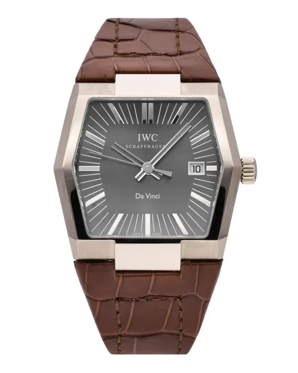 2010 IWC Schaffhausen Da Vinci 40MM Grey Dial Leather Strap (IW546104)