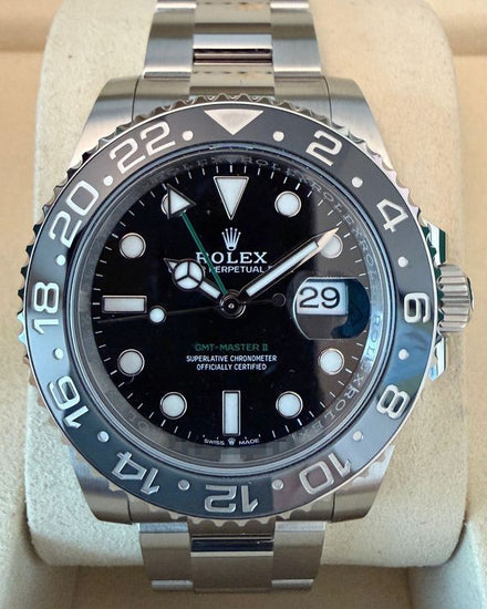 2026 Rolex GMT-Master II "Bruce Wayne" 40MM Black Dial Oyster Bracelet (126710GRNR)