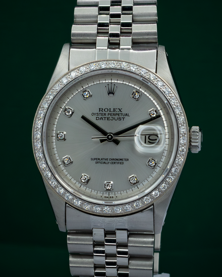 No Reserve - 1971 Rolex Datejust 36MM Aftermarket Silver Dial Jubilee Bracelet (1601)