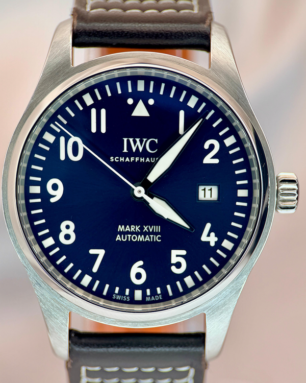 2019 IWC Schaffhausen Pilot Mark XVIII "Le Petit Prince" 40MM Blue Dial Leather Strap (IW327010)