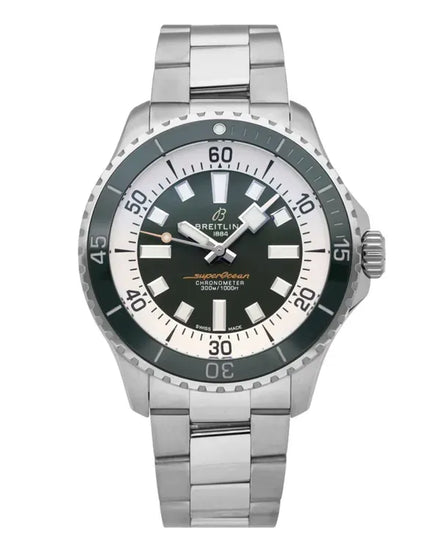 Breitling Superocean 44MM Green Dial Steel Bracelet (A17376A31L1A1)