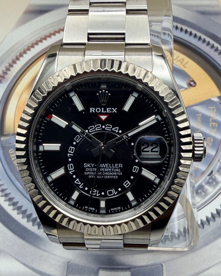 2022 Rolex Sky-Dweller 42MM Black Dial Oyster Bracelet (326934)