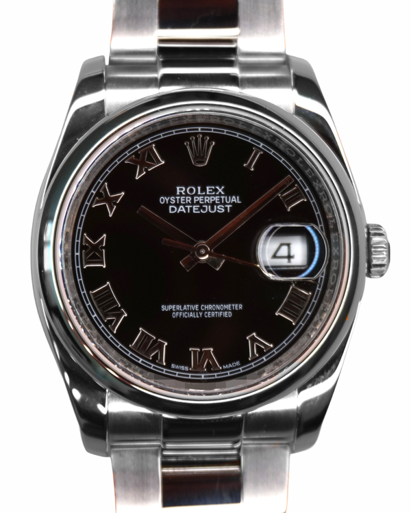 2016 Rolex Datejust 36MM Black Dial Oyster Bracelet (116200)