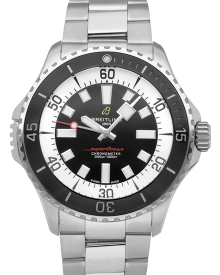 Breitling Superocean 46MM Black Dial Steel Bracelet (A17378211B1A1)