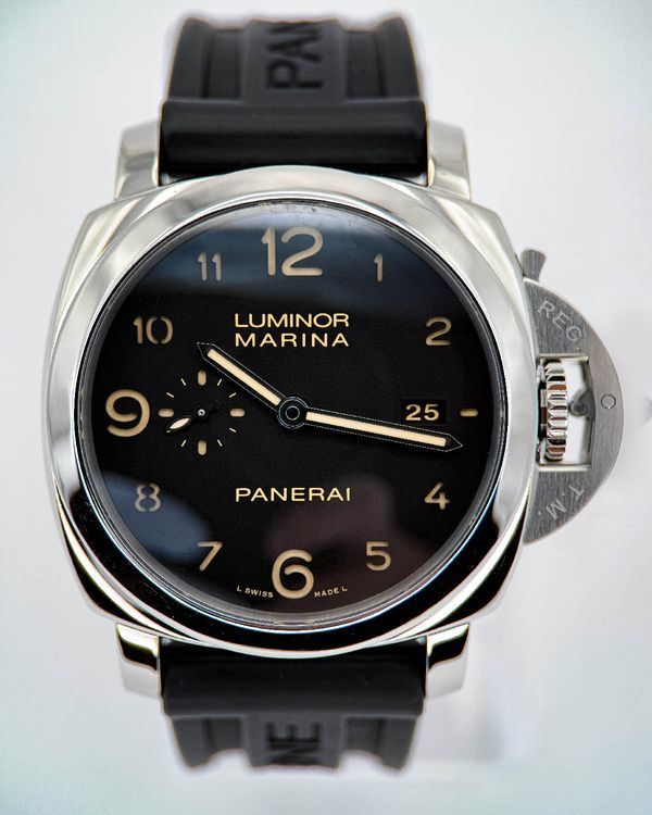 2016 Panerai Luminor Marina 1950 3 Days 44MM Black Dial Rubber Strap (PAM00359)