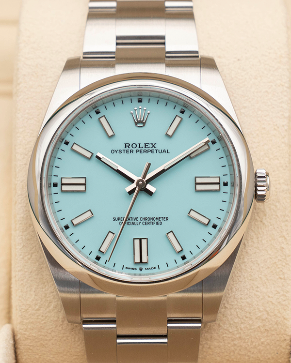 2020 Rolex Oyster Perpetual 41MM Turquoise Dial Oyster Bracelet (124300)