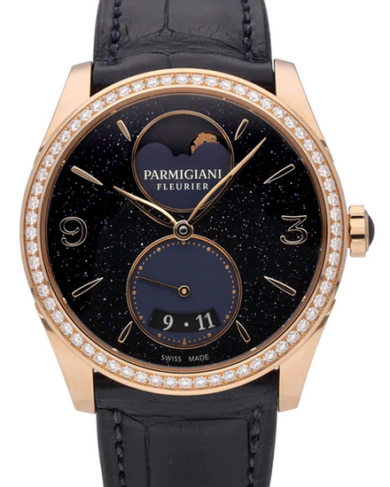 Parmigiani Fleurier Tonda Selene 33MM Aventurine Dial Leather Strap (PFC810-1510320-HA3181)