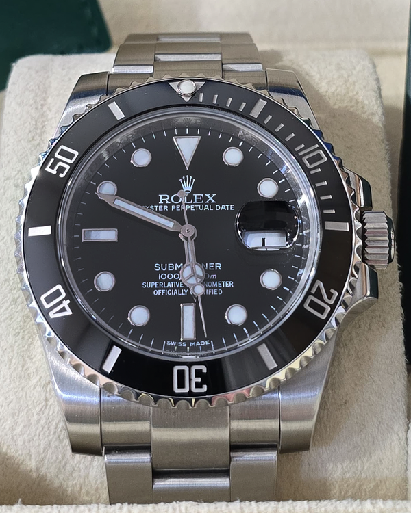 2013 Rolex Submariner Date 40MM Black Dial Oyster Bracelet (116610LN)