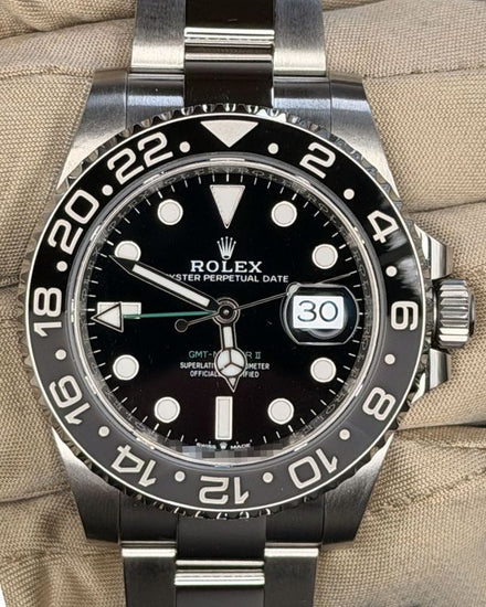 2025 Rolex GMT-Master II "Bruce Wayne" 40MM Black Dial Oyster Bracelet (126710GRNR)