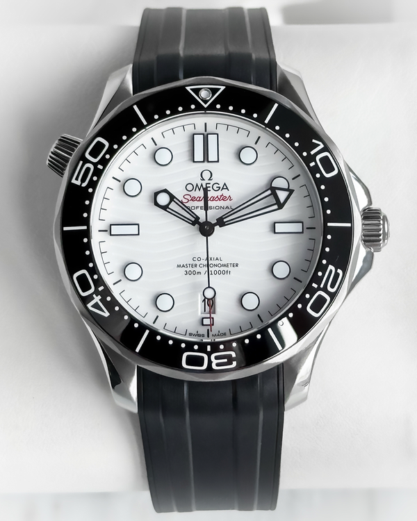 2023 Omega Seamaster Diver 300M 42MM White Dial Rubber Strap (210.32.42.20.04.001)