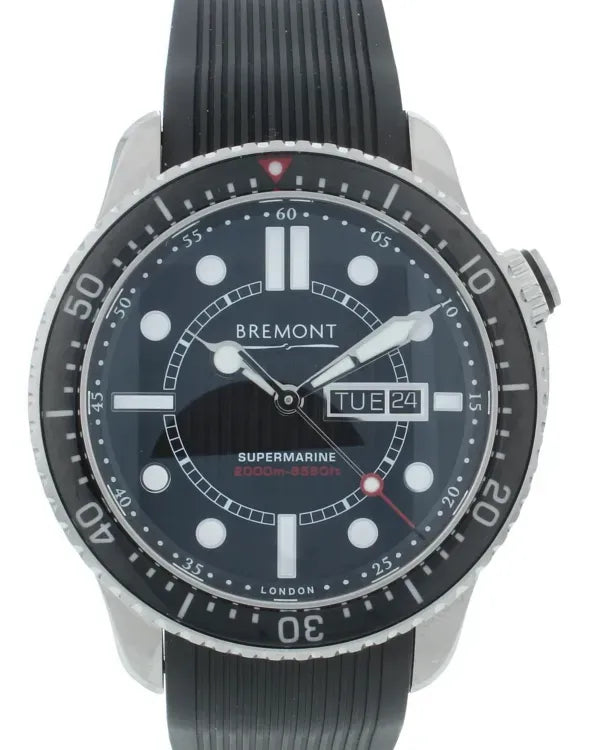 Bremont Supermarine S2000 45MM Black Dial Rubber Strap (S2000-BK-S)