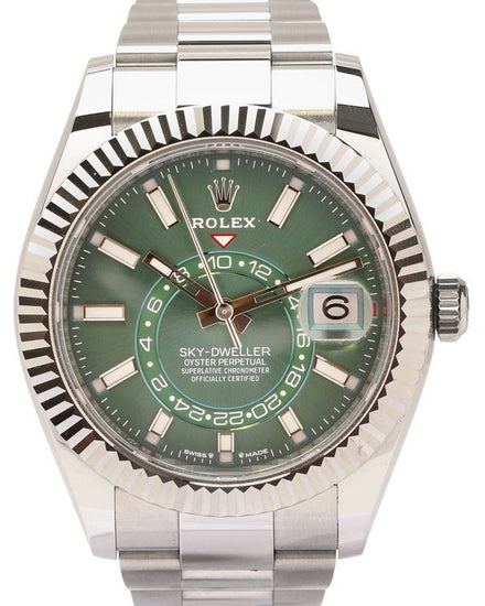 2025 Rolex Sky-Dweller 42MM Green Dial Oyster Bracelet (336934)