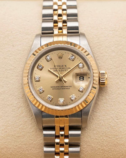 Rolex Lady-Datejust 26MM Champagne Dial Two-Tone Jubilee Bracelet (69173)
