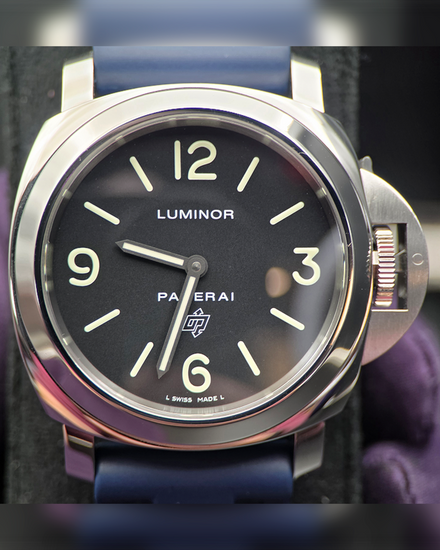 2017 Panerai Luminor Base 44MM Black Dial Rubber Strap (PAM01000)