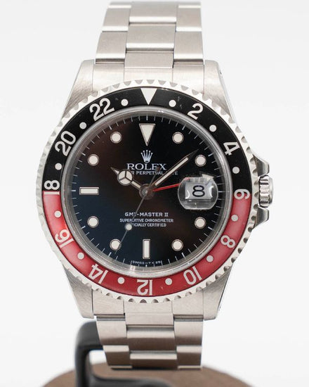 Rolex GMT-Master II "Coke" 40MM Black Dial Oyster Bracelet (16710)